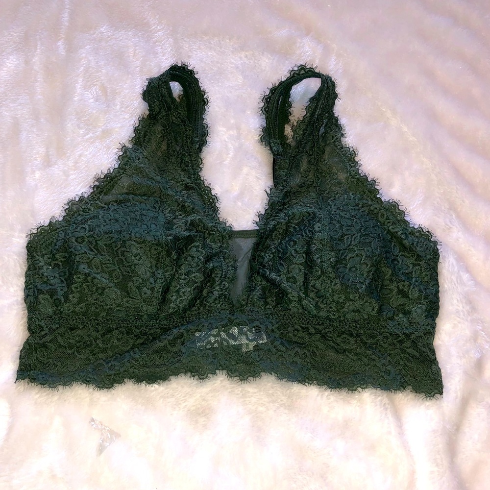 GREEN LACE BRALETTE FROM AERIE